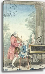 Постер Кармонтель Луи Leopold Mozart and his Children Wolfgang Amadeus and Maria Anna 1777