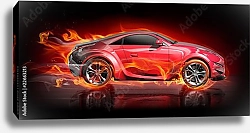 Постер Огненный автомобиль