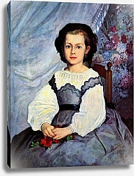Постер Ренуар Пьер (Pierre-Auguste Renoir) Портрет мадемуазель Ромен Ланко