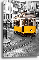 Постер Португалия, Лиссабон. Желтый трамвай №3