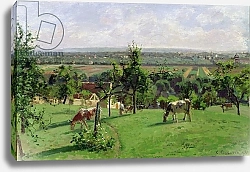 Постер Писсарро Камиль (Camille Pissarro) Hillside of Vesinet, Yvelines, 1871