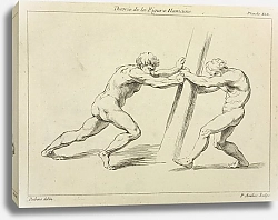 Постер Рубенс Петер (Pieter Paul Rubens) Two figures straining against a post