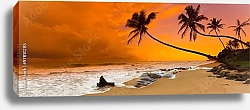 Постер Закат над морем. Шри-Ланка