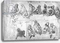 Постер Леонардо да Винчи (Leonardo da Vinci) Preparatory drawing for the Last Supper