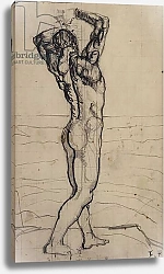 Постер Ходлер Фердинанд Male Nude, Study for The Truth; Mannlicher Akt, Studie zur Wahrheit, c.1902