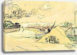 Постер Синьяк Поль (Paul Signac) The Pile of Sand, Bercy, 1905