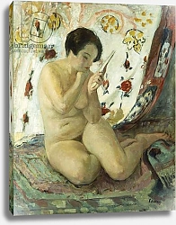 Постер Лебаск Анри Nude Sat with a Mirror; Nu Assis au Miroir, 1925-1930