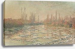 Постер Моне Клод (Claude Monet) Плывущий по реке лед