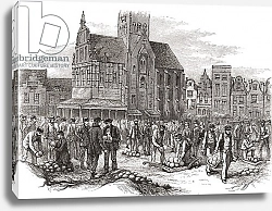 Постер The Cheese Market at Hoorn, the Netherlands 1887