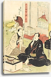 Постер Утагава Кунисада The Actors Sawamura Sōjurō and Arashi Shincha
