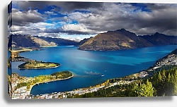 Постер Озеро Уакатипу, Новая Зеландия