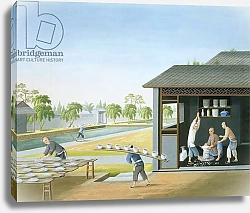 Постер Школа: Китайская 19в. Manufacture of Porcelain, China, c,1820