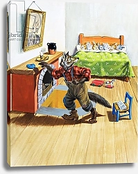 Постер Ливраджи Вирджинио (дет) Wolf in Rabbit's House, illustration from 'Brer Rabbit'