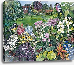 Постер Джонс Хилари (совр) The Garden with Birds and Butterflies