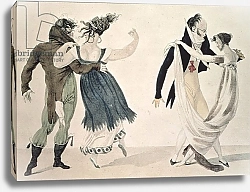 Постер Школа: Французская Good Form, No. 1: The Waltz, satirical cartoon, c.1820