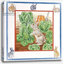 Постер Бредбери Катрин (совр) A Rabbit in the Cabbage Patch