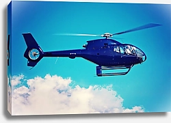 Постер Современный вертолет в небе
