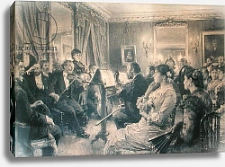 Постер Лермит Леон The Quartet or The Musical Evening at the House of Amaury Duval, 1881