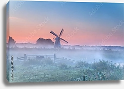 Постер Мельница в тумане. Голландия 2