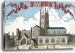 Постер Модерн Робер (грав) St. Marie Overie in Southwark, c.1700