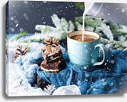 Постер Горячий зимний кофе