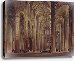 Постер Аллом Томас (грав) The Interior of St. Eustache, Paris, 19th century