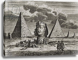 Постер Школа: Английская 18в. The Pyramids and Sphinx at Giza, Egypt, c.1725