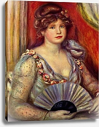Постер Ренуар Пьер (Pierre-Auguste Renoir) Дама с веером