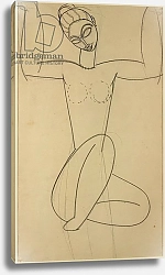 Постер Модильяни Амедео (Amedeo Modigliani) Seated Caryatid, c.1911