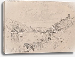 Постер Клейн Йоханн View of the Rhine with Pfalzgrafenstein Castle and Kaub Seen from the South-East