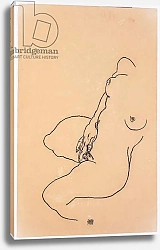 Постер Шиле Эгон (Egon Schiele) Masturbating woman without head, 1918