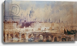 Постер Аллом Томас (грав) Design for the Thames Embankment, view looking downstream