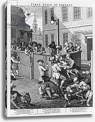 Постер Хогарт Уильям First Stage of Cruelty, 1751