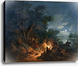 Постер Лютербург Филип Attack by Robbers at Night, c.1770