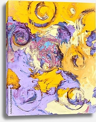 Постер Желто-фиолетовая абстракция