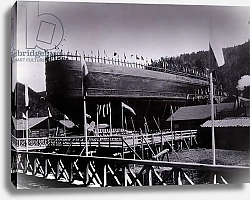 Постер Yard no. 647, Baikal. Showing the ice breaking train ferry steamer 'Baikal' ready for launch into Lake Baikal, 1896