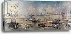 Постер Аллом Томас (грав) Design for the Thames Embankment, view looking upstream