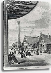 Постер Школа: Французская Peasant houses at the Russian pavilion at the Exposition Universelle of 1867