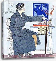 Постер Пенфилд Эдвард A young woman sitting beside a table holding an umbrella, 1917