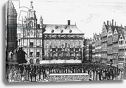 Постер Холлар Вецеслаус (грав) Proclamation of the peace of Westphalia in 1648, engraved by F. Wyngaerde