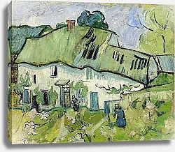 Постер Ван Гог Винсент (Vincent Van Gogh) Фермерский дом и две фигуры