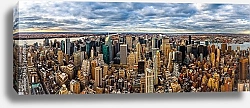 Постер США, Нью-Йорк. Большая панорама Манхэттена