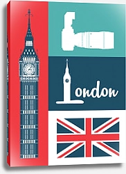 Постер Лондон, символы Англии 2