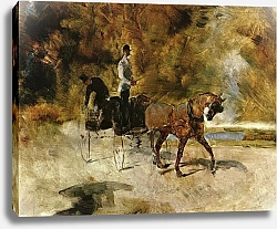 Постер Тулуз-Лотрек Анри (Henri Toulouse-Lautrec) Одноконный экипаж