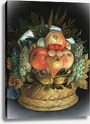 Постер Арчимбольдо Джузеппе Reversible anthropomorphic portrait of a man composed of fruit