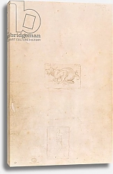 Постер Микеланджело (Michelangelo Buonarroti) W.54 Study of a dragon
