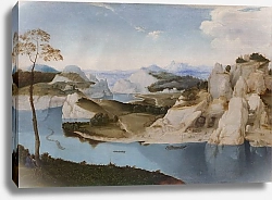 Постер Неизвестен Пейзаж - Река среди гор