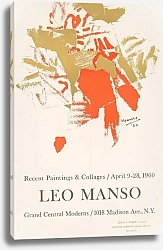 Постер Leo Manso, recent paintings and collages