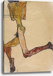 Постер Шиле Эгон (Egon Schiele) Reclining Nude Man, 1910