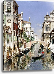 Постер Санторо Рубенс A Venetian Canal with the Scuola Grande di San Marco and Campo San Giovanni e Paolo, Venice,
